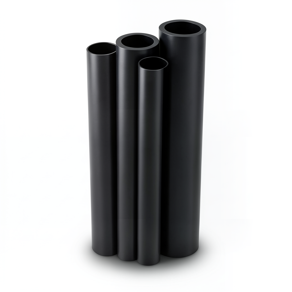 أنابيب HDPE PE 100 ضغط 12.5 بار قطر خارجي 140 مم سمك 10.3 مم لون أسود