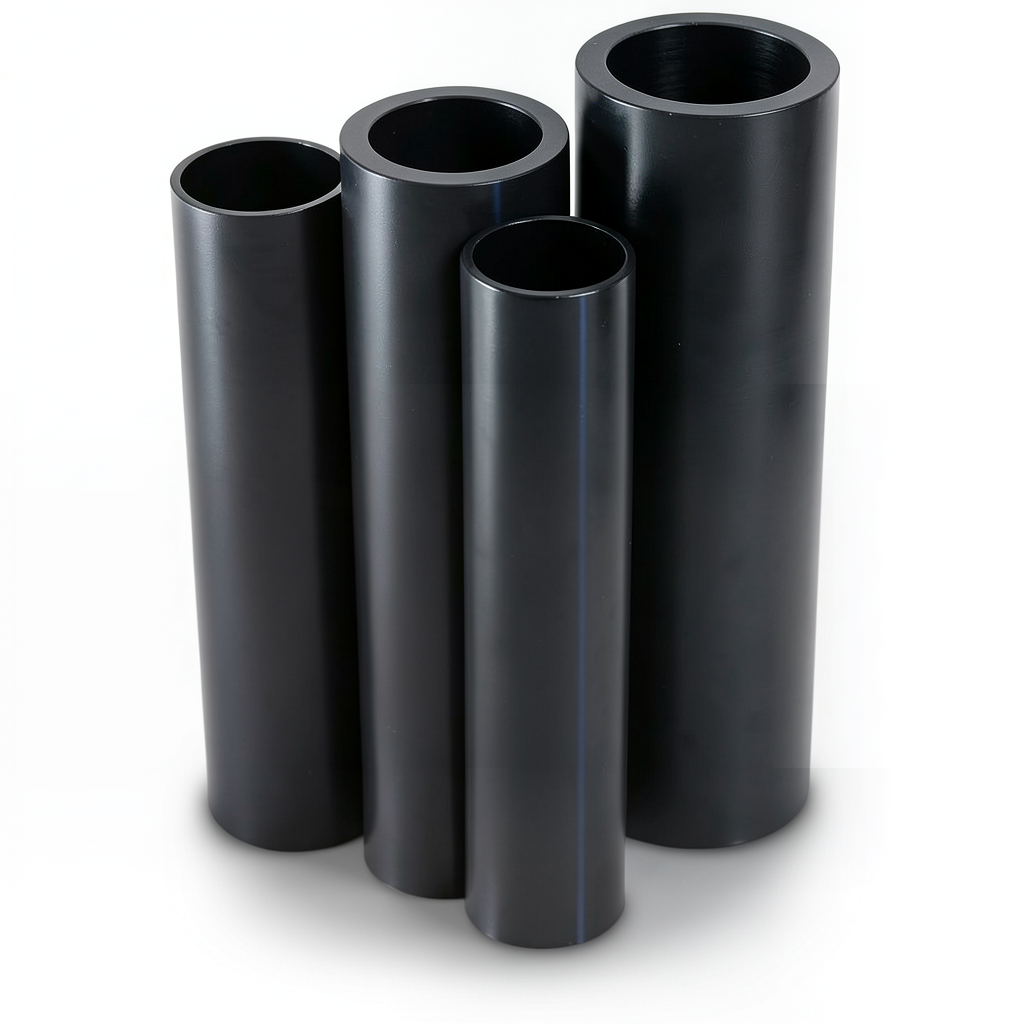 أنابيب HDPE PE 100 ضغط 12.5 بار قطر خارجي 140 مم سمك 10.3 مم لون أسود