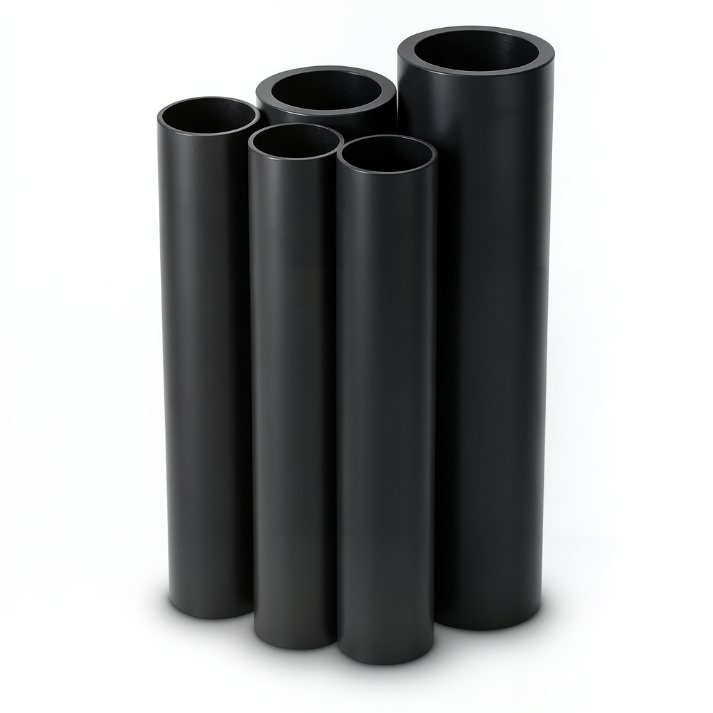 أنابيب HDPE PE 80 ضغط 10 بار قطر خارجي 160 مم سمك 11.8 مم لون أسود