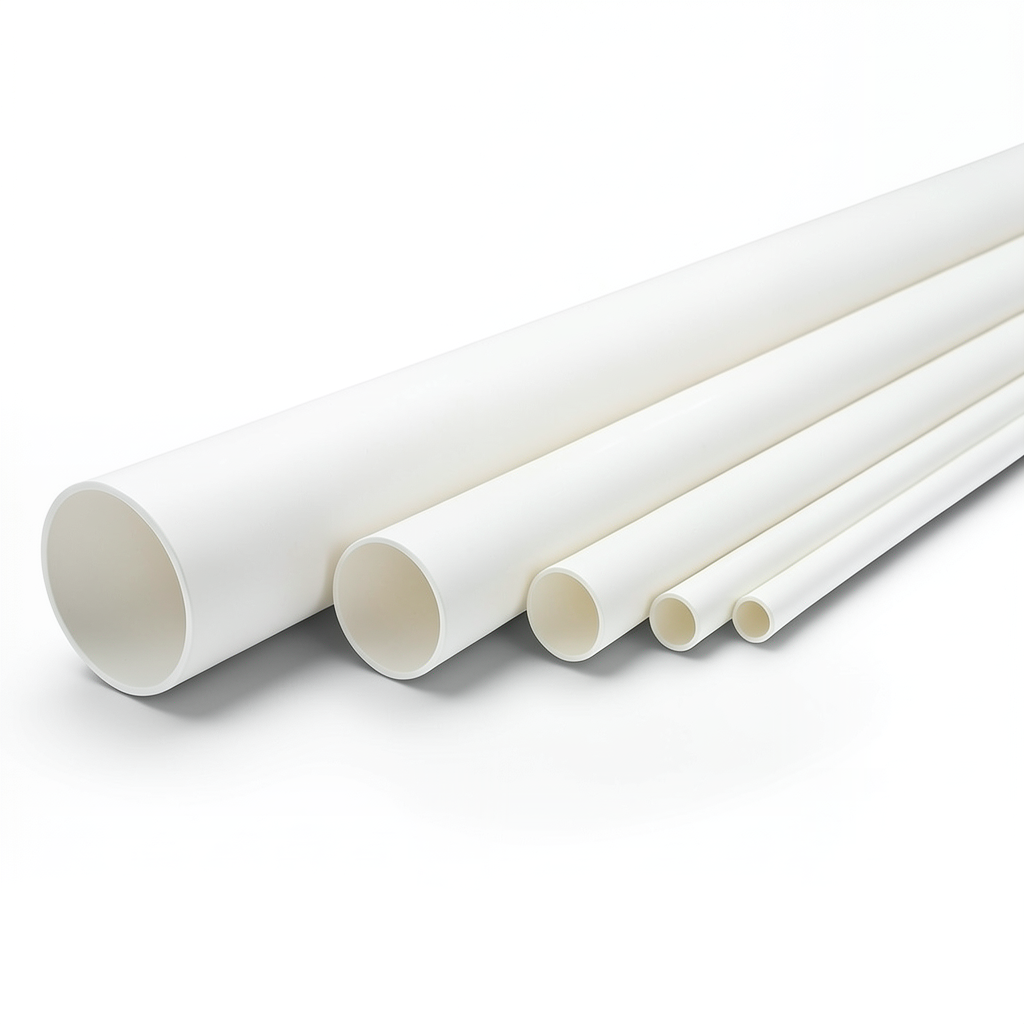 مواسير UPVC ضغط 13.8 بار مقاس ½ 1 إنش سمك 2.29 مم لون أبيض