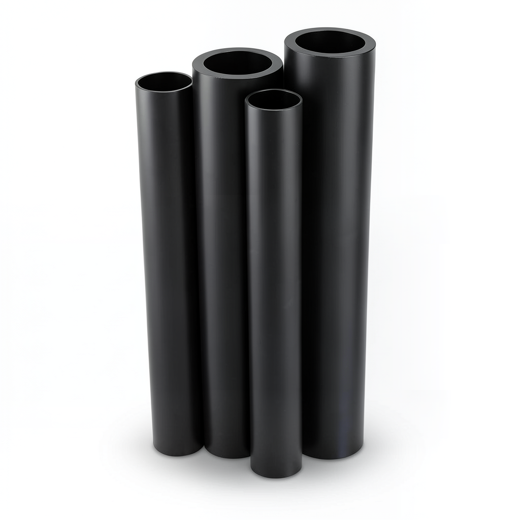 HDPE Pipes PE 80 Pressure 10 Bar 180 mm Diameter 13.3 mm Thickness Black