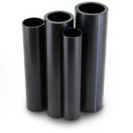 HDPE Pipes PE 80 Pressure 10 Bar 180 mm Diameter 13.3 mm Thickness Black