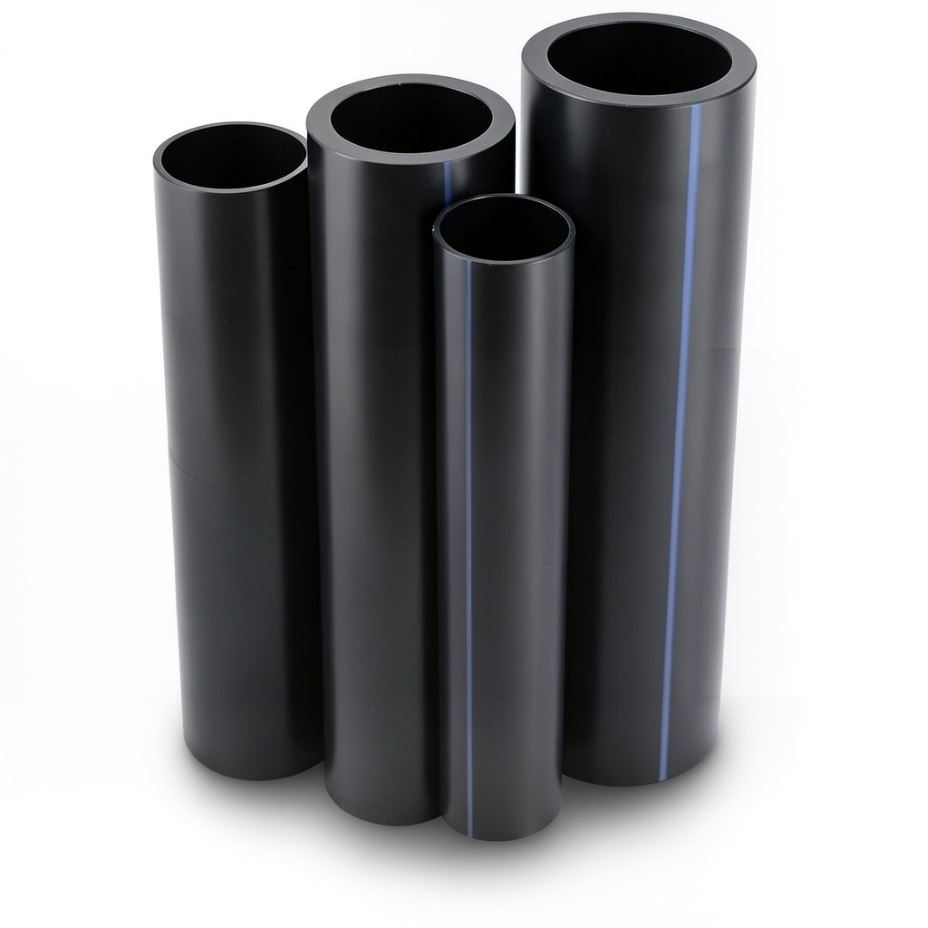 HDPE Pipes PE 80 Pressure 10 Bar 180 mm Diameter 13.3 mm Thickness Black