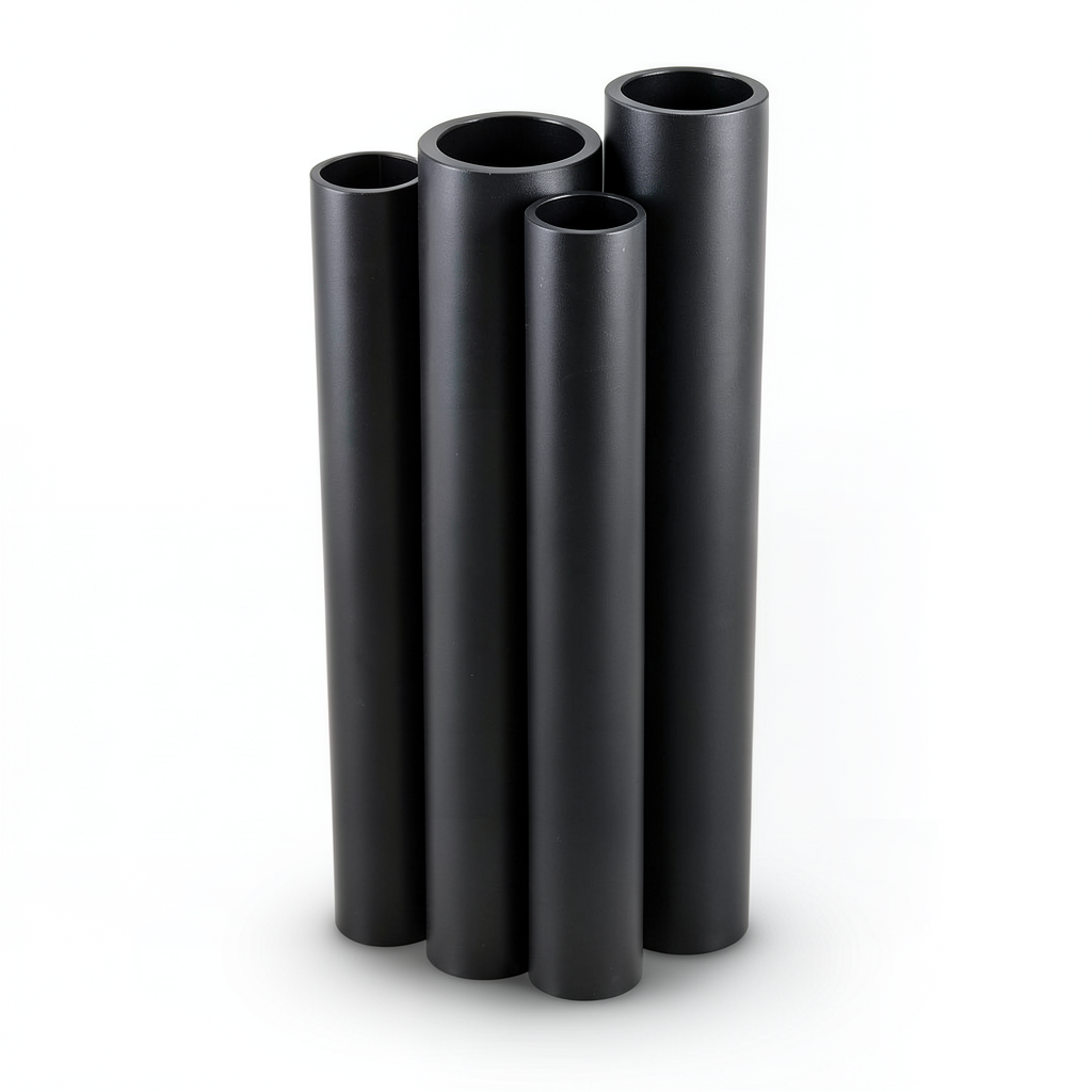 مواسير HDPE PE 100 ضغط 12.5 بار قطر خارجي 180 مم سمك 13.3 مم لون أسود