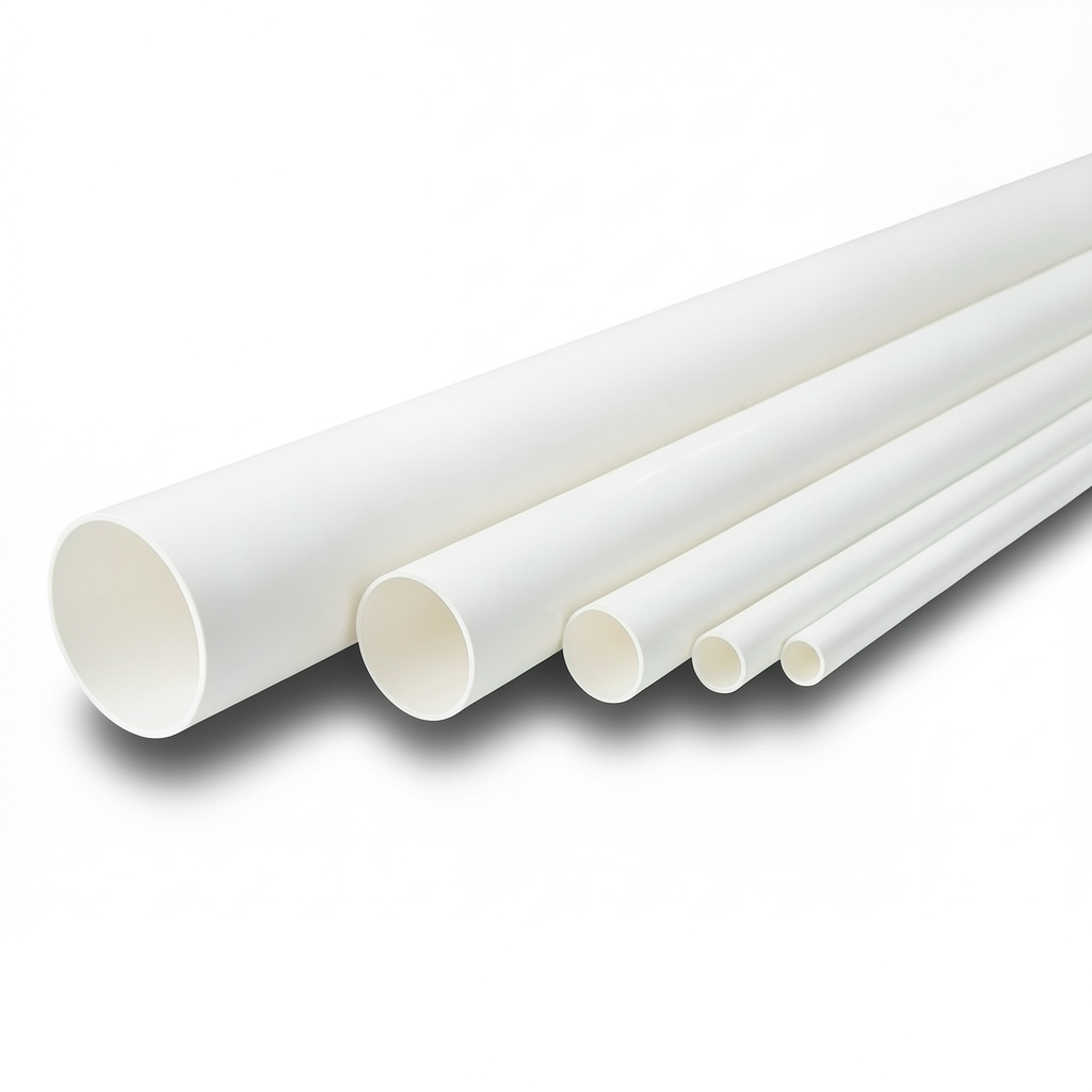 مواسير UPVC مقاس 8 إنش ضغط 13.8 بار سمك 10.41 مم لون أبيض
