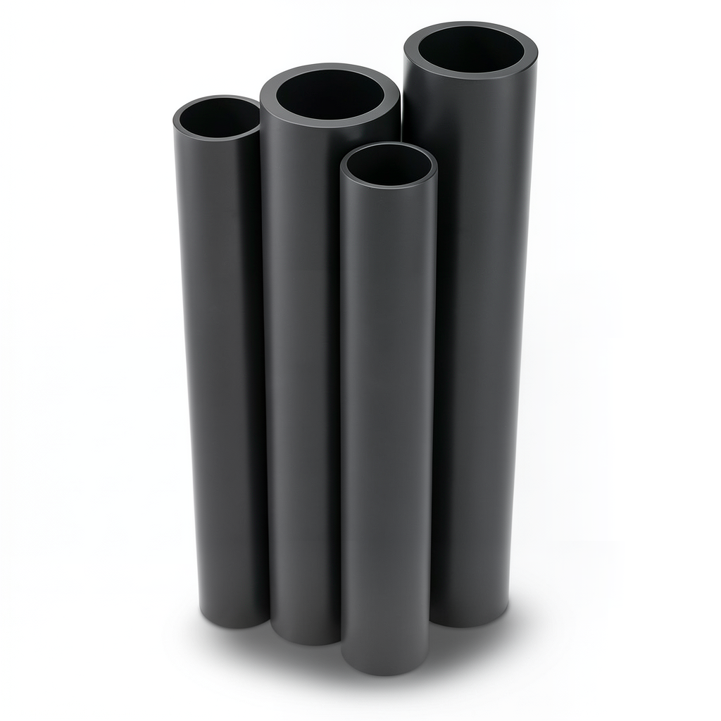 HDPE Pipes PE 100 Pressure 12.5 Bar Outside Diameter 200 mm Thickness 14.7 mm Black