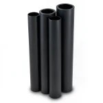 مواسير HDPE PE 80 ضغط 10 بار قطر خارجي 225 مم سمك 16.6 مم لون أسود