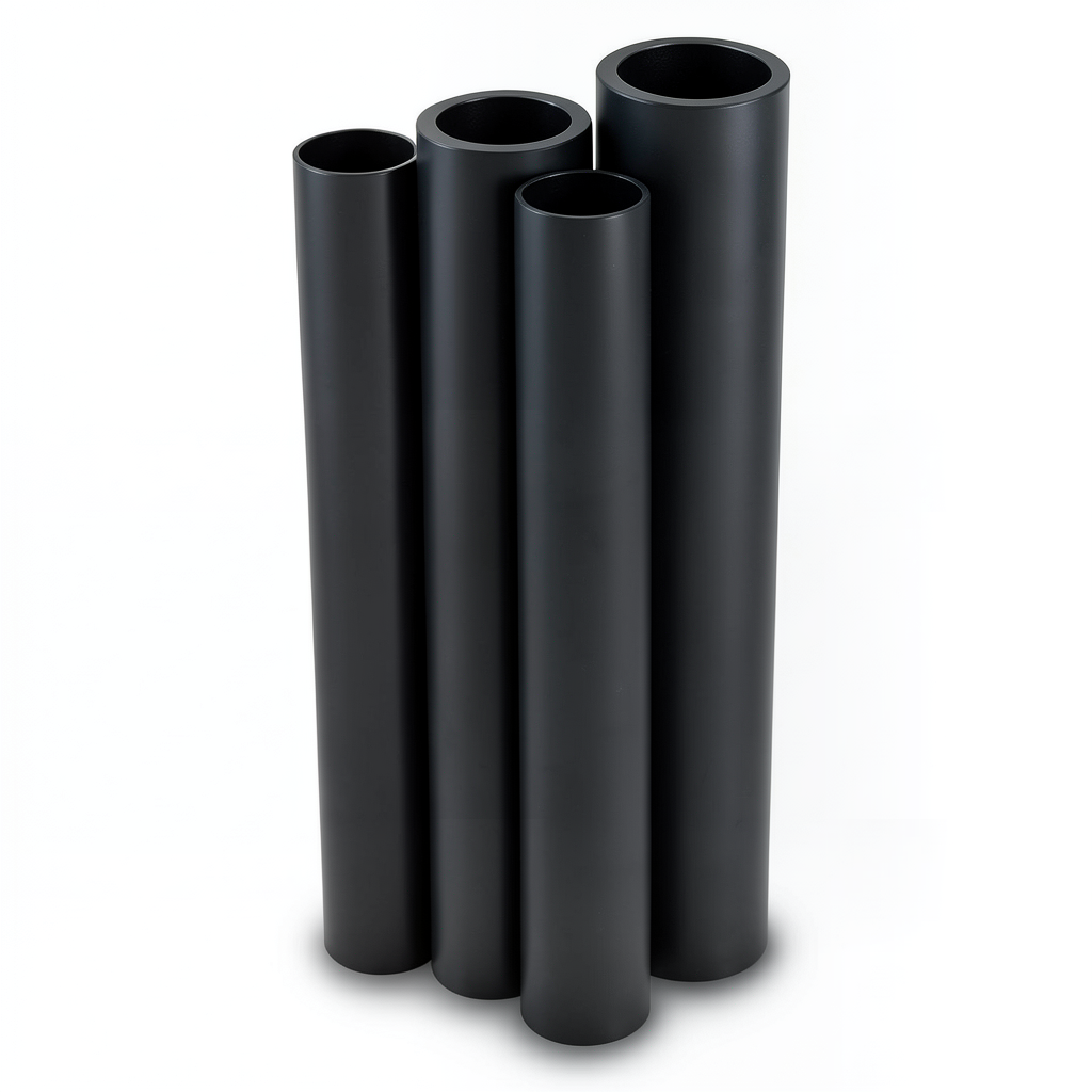 مواسير HDPE PE 80 ضغط 10 بار قطر خارجي 225 مم سمك 16.6 مم لون أسود