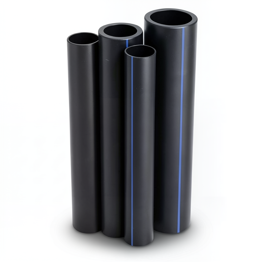 HDPE Pipes PE 100 Pressure 12.5 Bar Outside Diameter 200 mm Thickness 14.7 mm Black