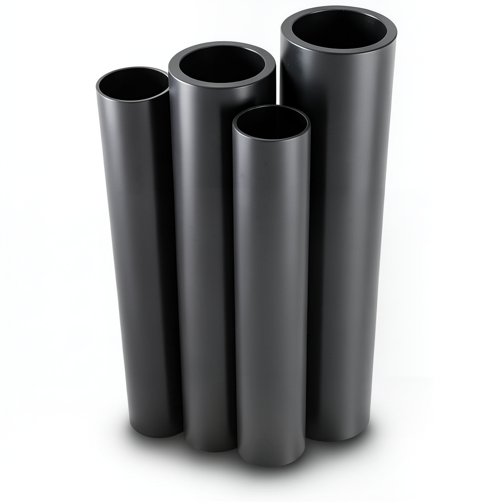 HDPE Pipes PE 100 Pressure 12.5 Bar Outside Diameter 250 mm Thickness 18.4 mm Black