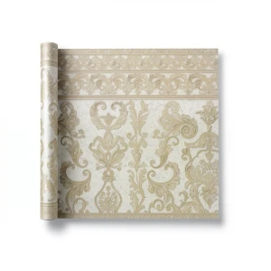 Italian Wall Covering Beige Color, Length 10m, Width 1.06m, Model 85070