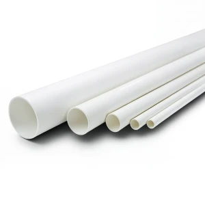 مواسير UPVC ضغط 17.2 بار مقاس 8 إنش سمك 12.9 مم لون أبيض