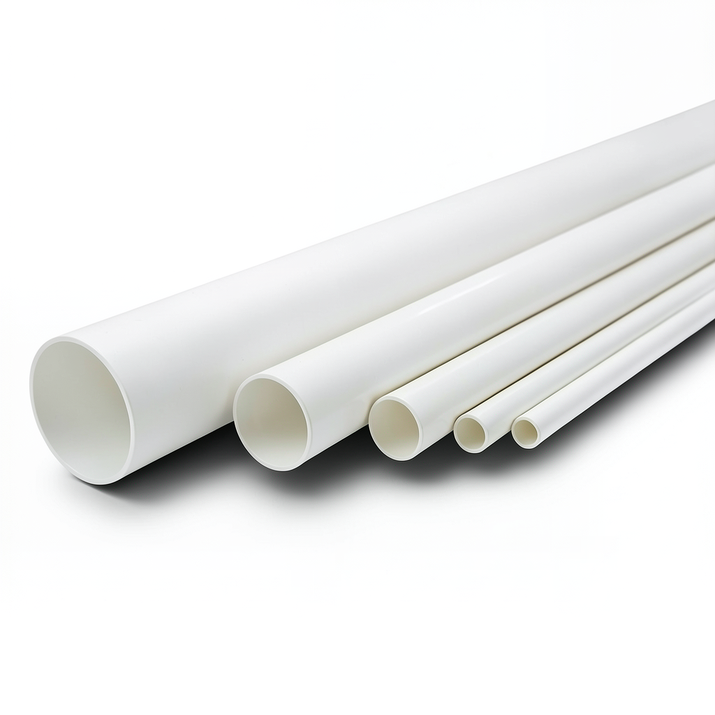 مواسير UPVC ضغط 17.2 بار مقاس 8 إنش سمك 12.9 مم لون أبيض