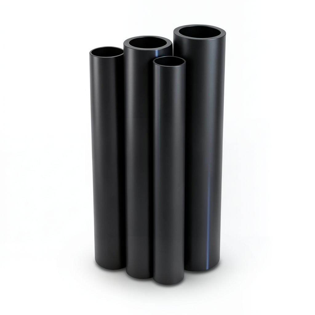 HDPE Pipes PE 80 Pressure 10 Bar Outer Diameter 630 mm Thickness 46.3 mm Black