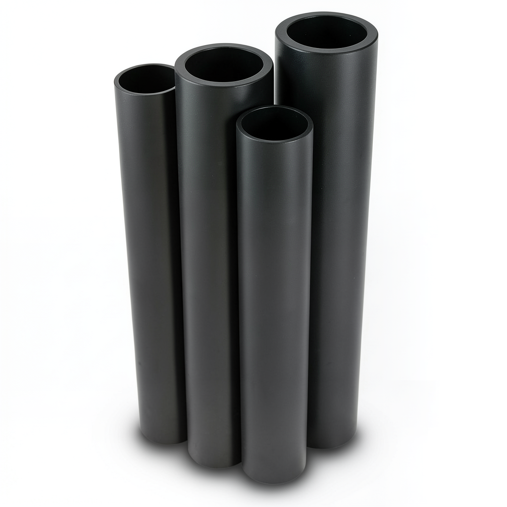 أنابيب HDPE PE 80 ضغط 10 بار قطر خارجي 560 مم سمك 41.2 مم لون أسود