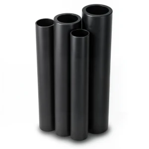 أنابيب HDPE PE 80 ضغط 10 بار قطر خارجي 630 مم سمك 46.3 مم لون أسود