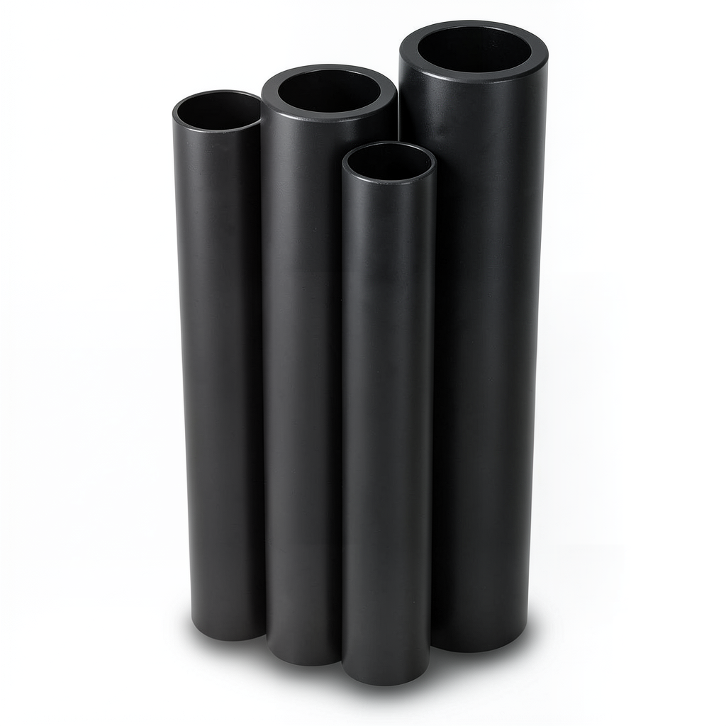 HDPE Pipes PE 80 Pressure 10 Bar Outer Diameter 630 mm Thickness 46.3 mm Black