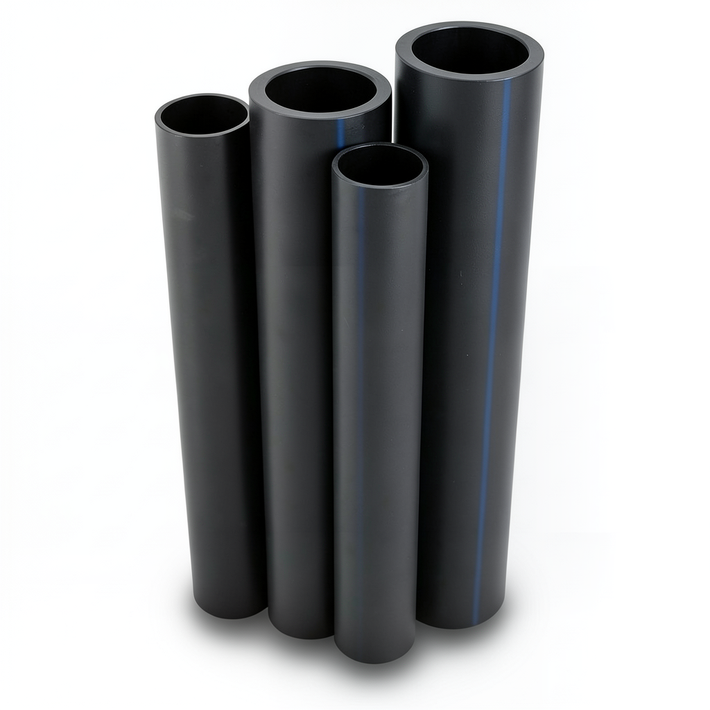أنابيب HDPE PE 80 ضغط 10 بار قطر خارجي 800 مم سمك 58.8 مم لون أسود