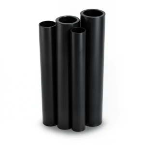 أنابيب HDPE PE 80 ضغط 10 بار قطر خارجي 710 مم سمك 52.2 مم لون أسود