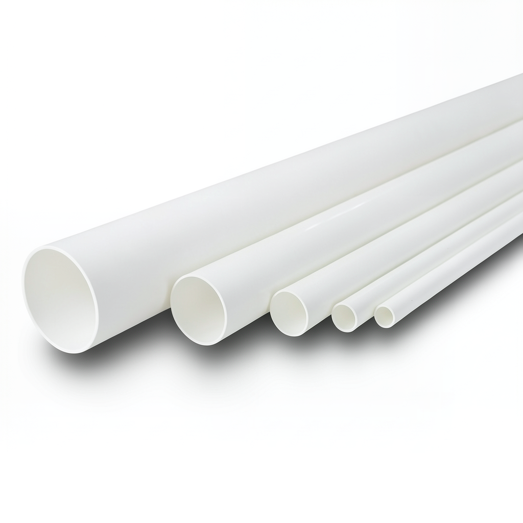مواسير UPVC ضغط اسمي 21.7 بار مقاس 1/2 إنش سمك 1.57 مم لون أبيض
