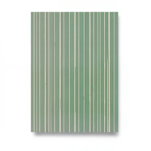 Striped Wall Covering 10m x 1.06m Green with Beige