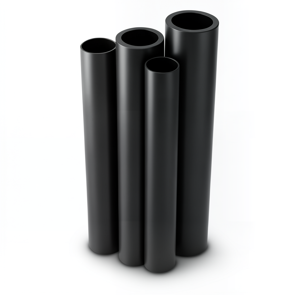 أنابيب HDPE PE 80 ضغط 10 بار قطر خارجي 1600 مم سمك 117.6 مم لون أسود