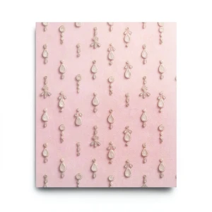 Italian Wallpaper Size 10m×1.06m Pink Color, Model 85085