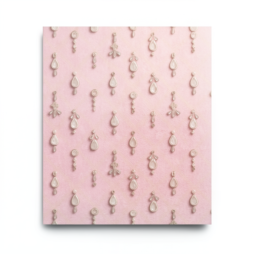 Italian Wallpaper Size 10m×1.06m Pink Color, Model 85085