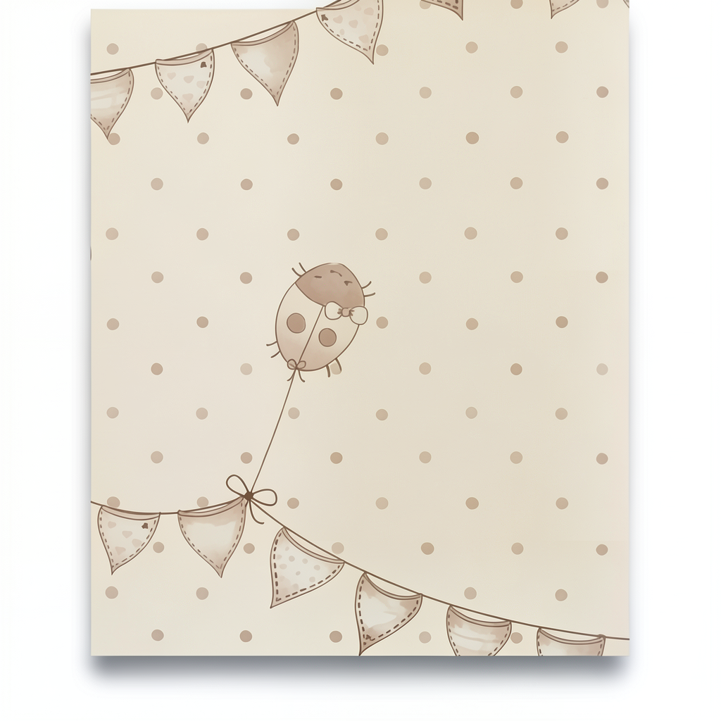 Youth and Children Wall Decoration 10m x 0.53m Light Beige