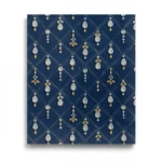 Italian Wallpaper Navy Blue Color, 10m Length x 1.06m Width, Model 85092
