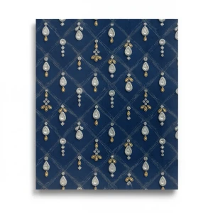 Italian Wallpaper Navy Blue Color, 10m Length x 1.06m Width, Model 85092