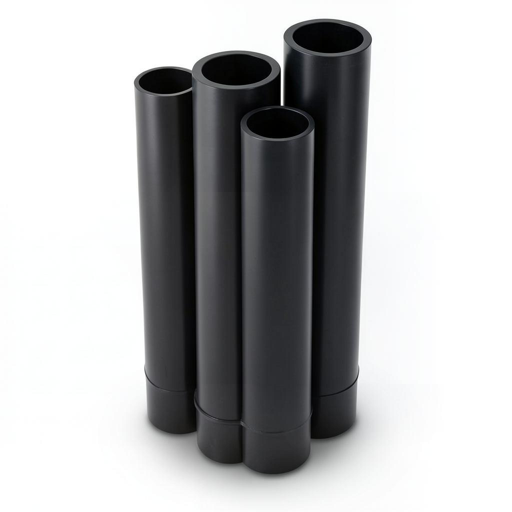أنابيب HDPE PE 80 ضغط 12.5 بار قطر خارجي 900 مم سمك 81.7 مم لون أسود