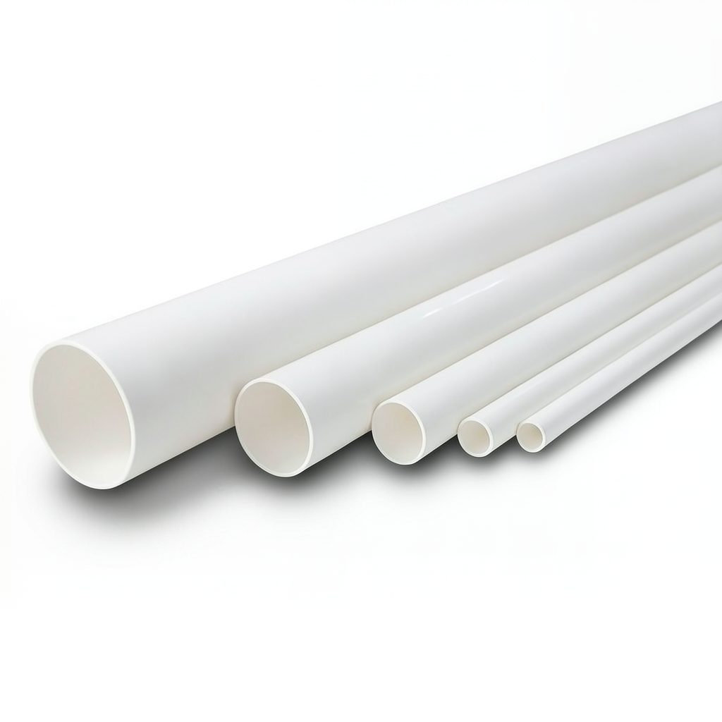 مواسير UPVC ضغط 13.8 بار مقاس ¼ 1 إنش سمك 2.01 مم لون أبيض