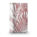 Leaf-patterned Wall Covering 10m×1.06m Off White with Reddish Brown