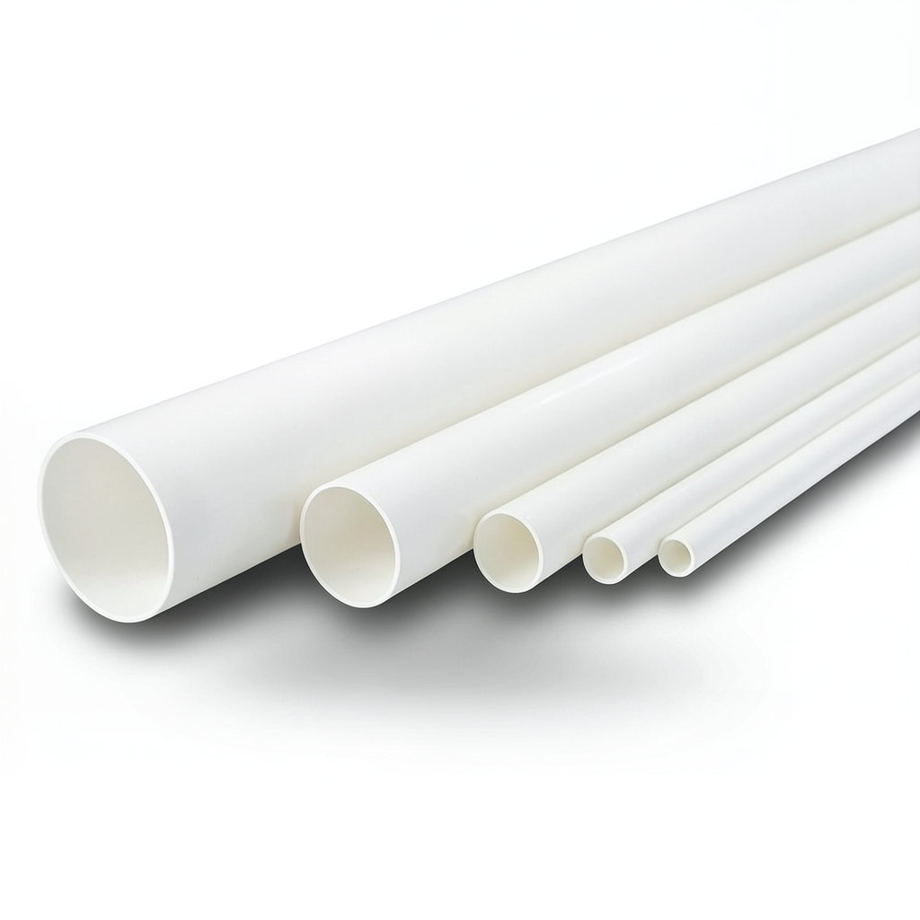مواسير UPVC ضغط 13.8 بار مقاس ½ 1 إنش سمك 2.29 مم لون أبيض