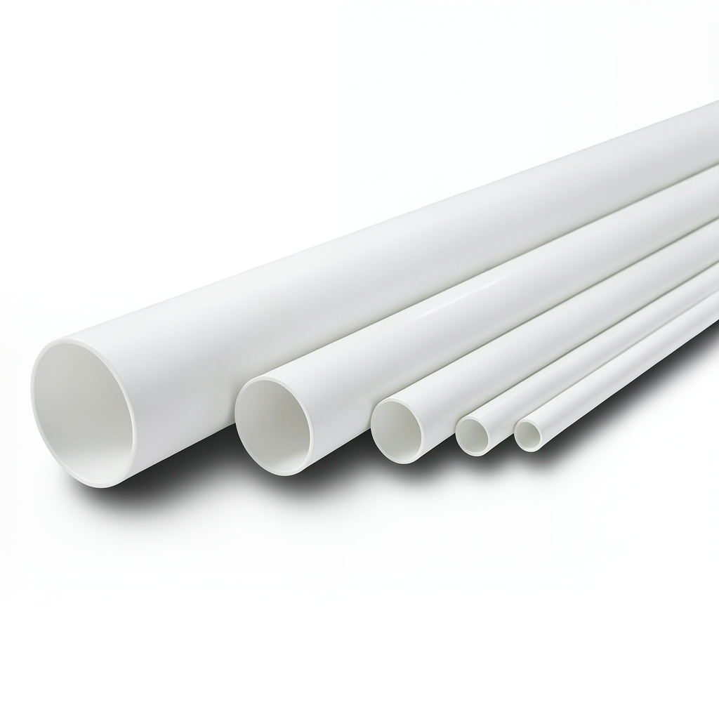 مواسير UPVC ضغط 13.8 بار مقاس 4 إنش سمك 5.44 مم لون أبيض