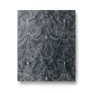 Italian Wall Covering Gray with Black, 10m x 1.06m, Model 85084