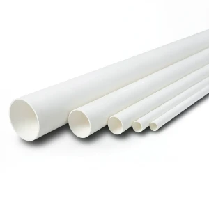 مواسير UPVC مقاس 8 إنش ضغط 13.8 بار سمك 10.41 مم لون أبيض