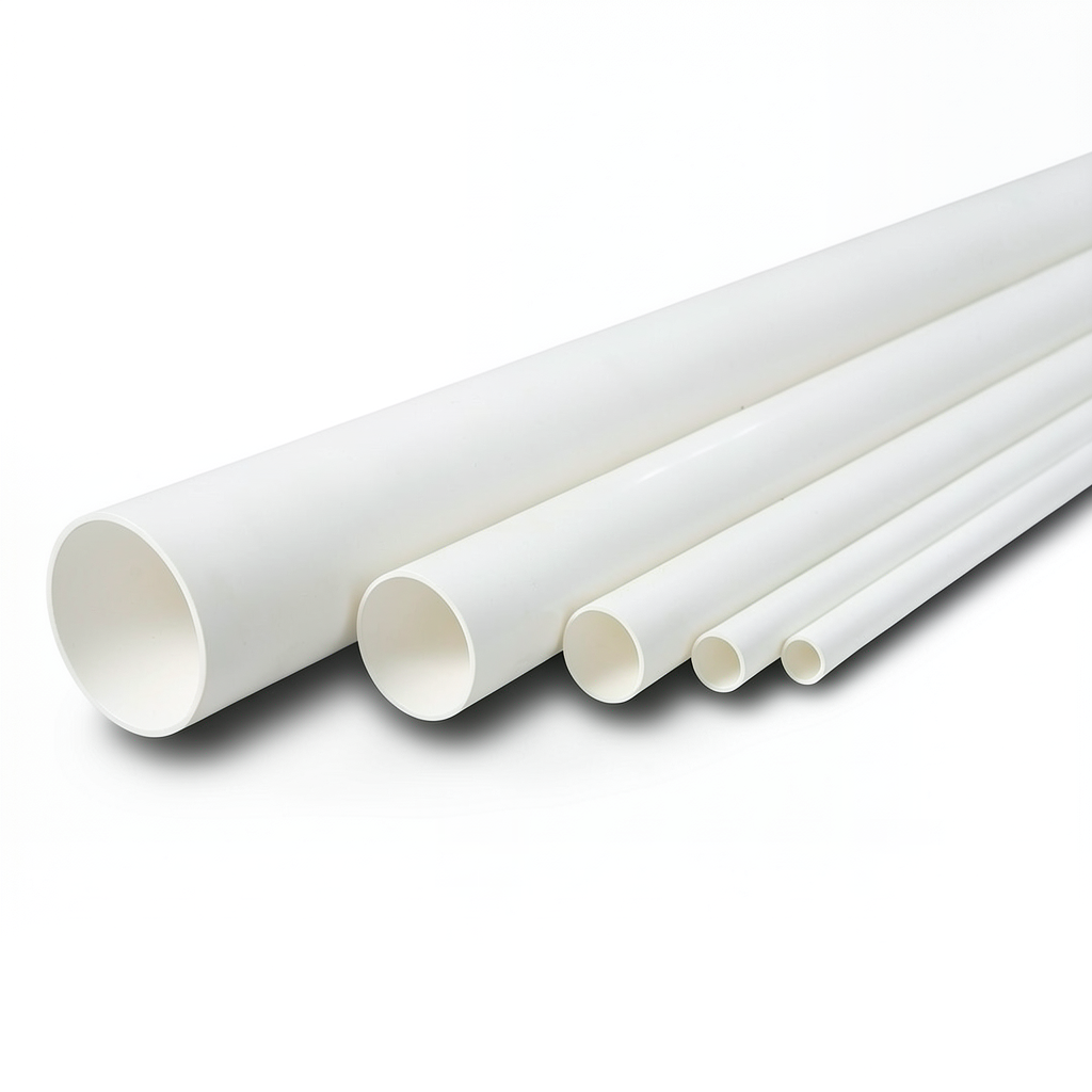 مواسير UPVC مقاس 8 إنش ضغط 13.8 بار سمك 10.41 مم لون أبيض