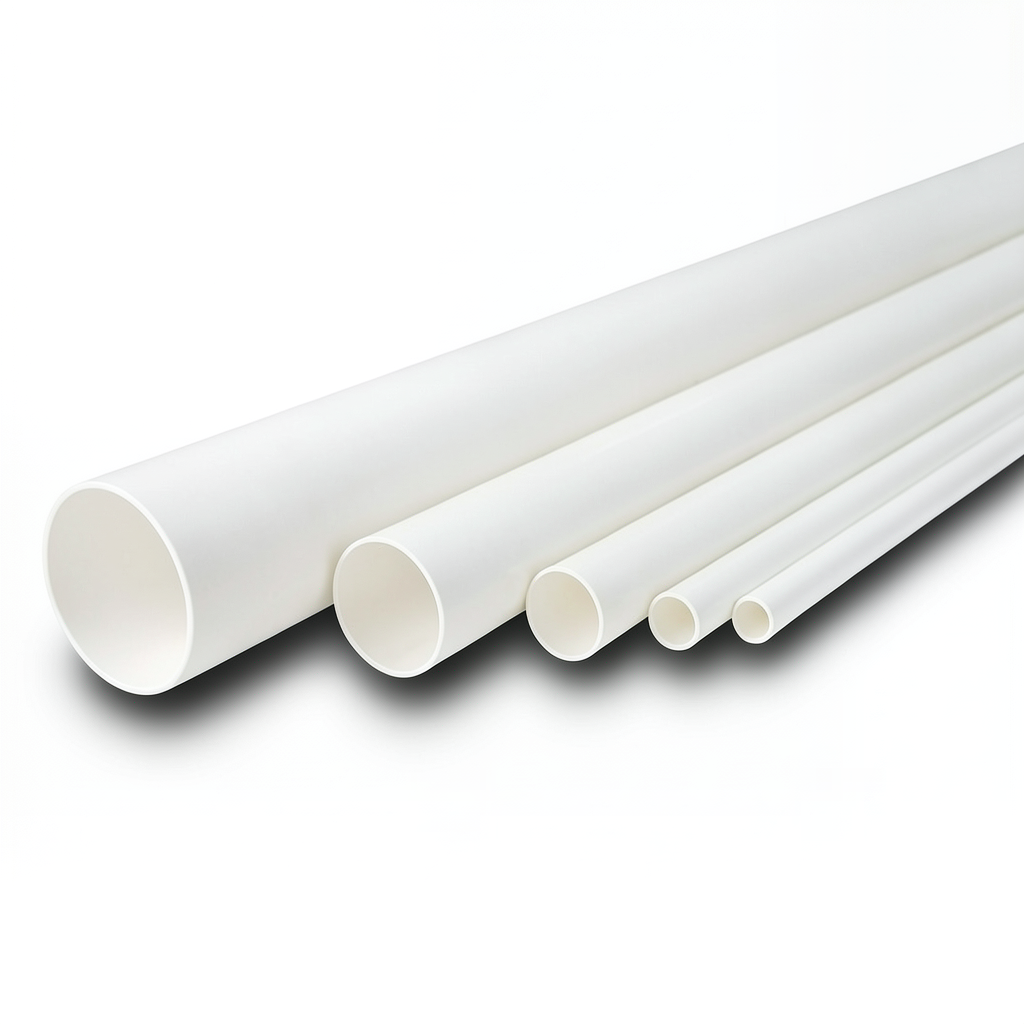 مواسير UPVC ضغط اسمي 11 بار مقاس 6 إنش سمك 6.48 مم لون أبيض