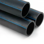 أنابيب HDPE السعودي  PE 100 ضغط 16 بار قطر خارجي 110 مم سمك 10 مم لون اسود