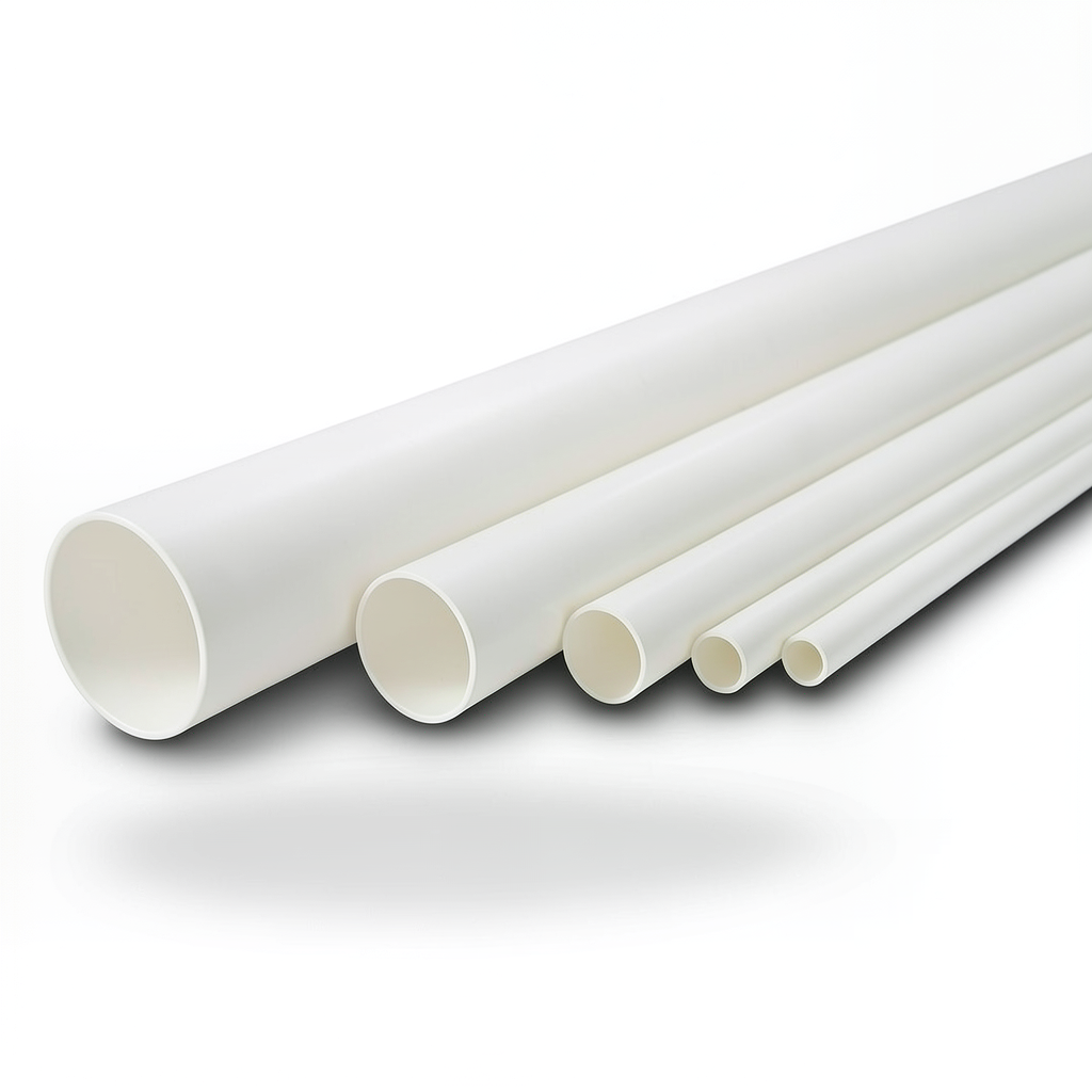 مواسير UPVC ضغط 13.8 بار مقاس ½ 1 إنش سمك 2.29 مم لون أبيض