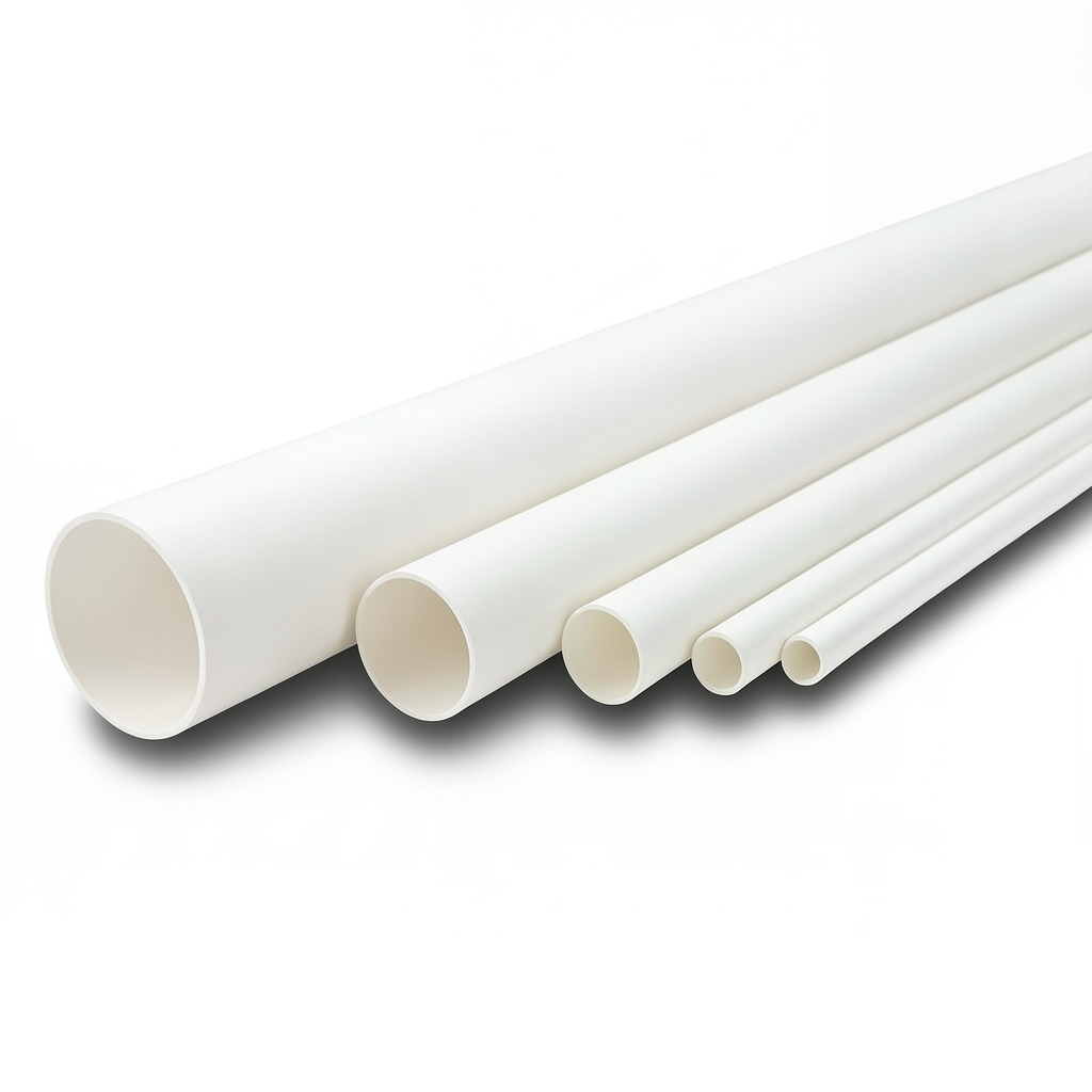 مواسير UPVC ضغط 17.2 بار مقاس 8 إنش سمك 12.9 مم لون أبيض
