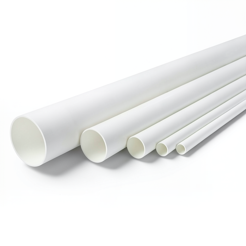 مواسير UPVC ضغط اسمي 13.8 بار مقاس 2 إنش سمك 2.87 مم لون أبيض