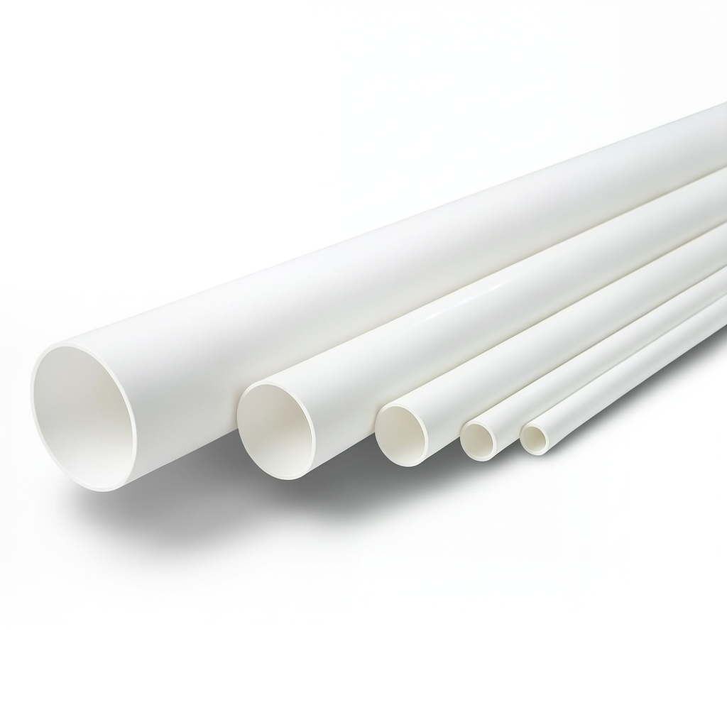 مواسير UPVC ضغط اسمي 13.8 بار مقاس 3 إنش سمك 4.24 مم لون أبيض
