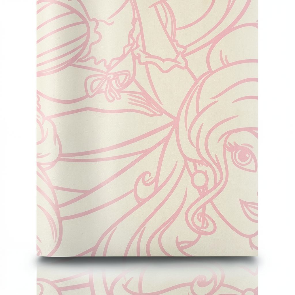 Youth and Children Wallpaper 10m x 0.53m Beige and Pink