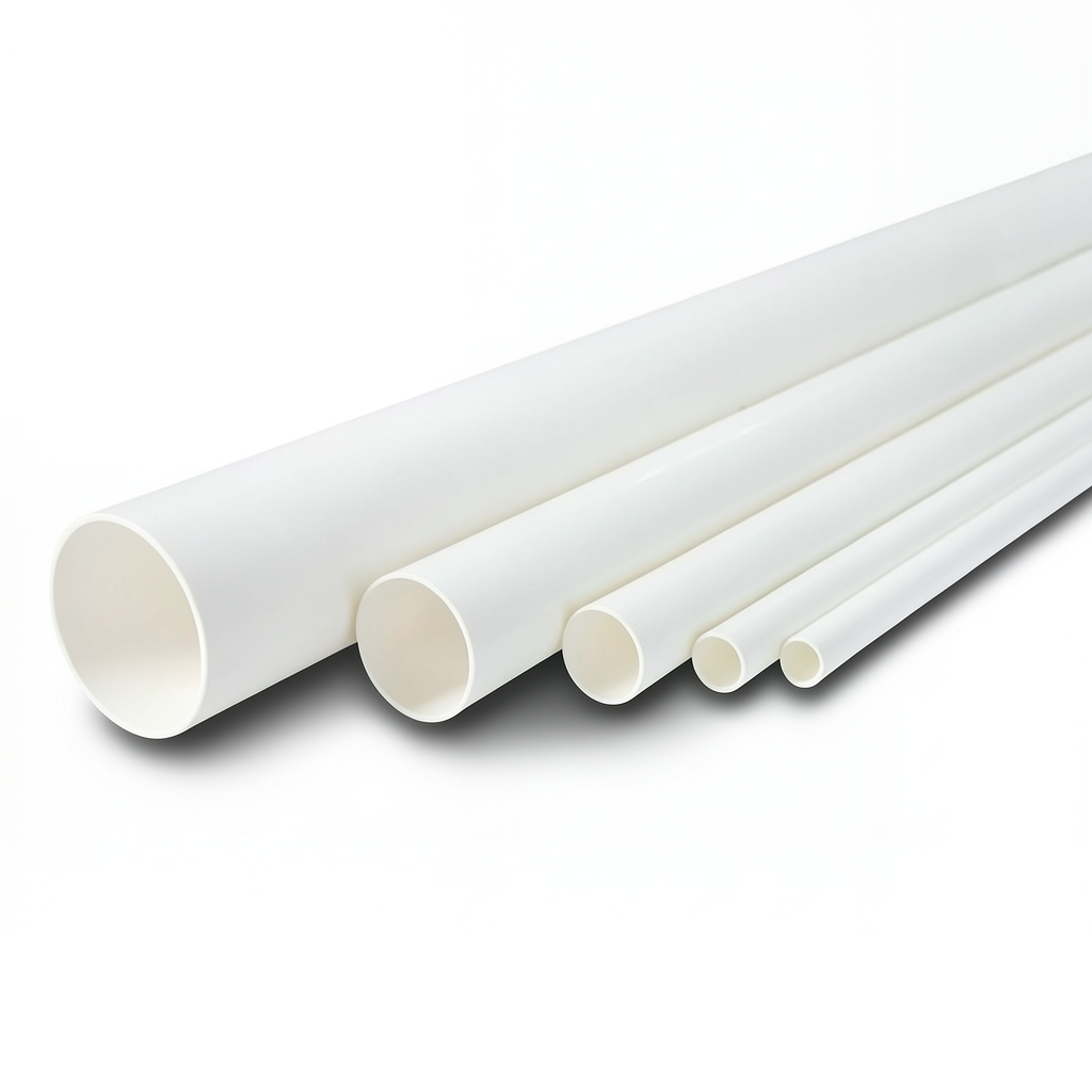 مواسير UPVC ضغط 17.2 بار مقاس ¼ 1 إنش سمك 2.49 مم لون أبيض