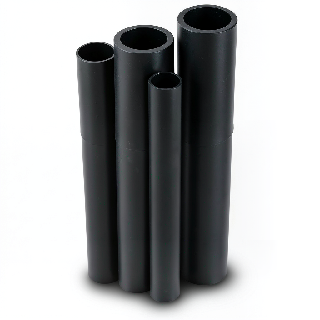 أنابيب HDPE PE 80 ضغط 10 بار قطر خارجي 1400 مم سمك 102.9 مم لون أسود