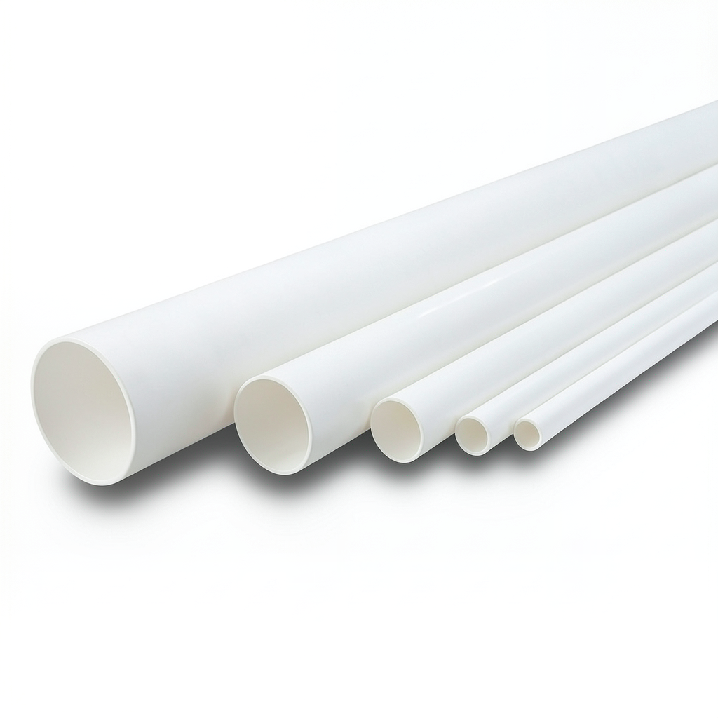 مواسير UPVC ضغط 17.2 بار مقاس 4 إنش سمك 6.73 مم لون أبيض