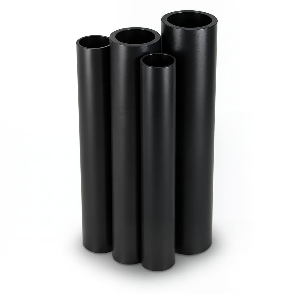 أنابيب HDPE PE 80 ضغط 10 بار قطر خارجي 1600 مم سمك 117.6 مم لون أسود